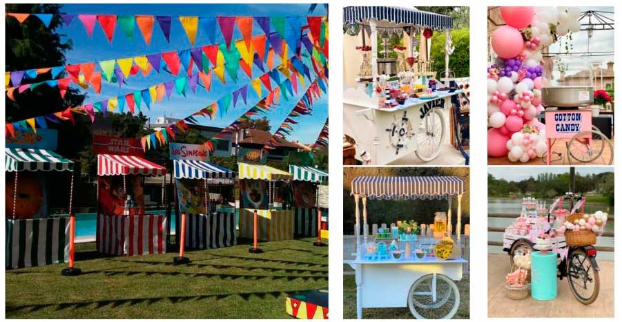 Comuniones en Madrid 2025 con juegos de feria y carritos