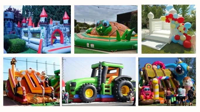 hinchables seguros para niños supervisados por monitores