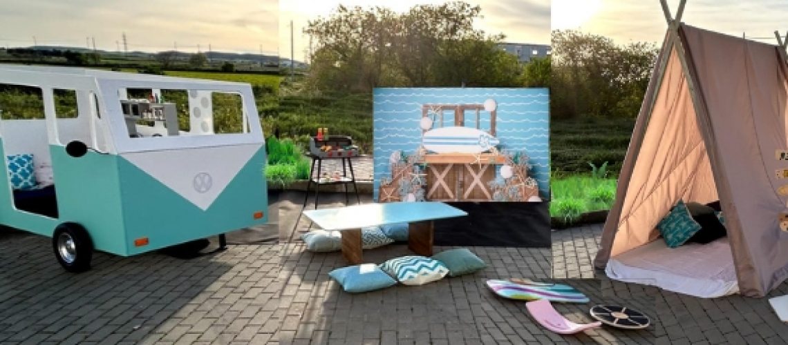 Zona de juego surfista para comuniones en Madrid